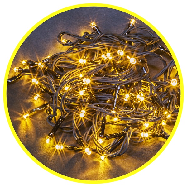 Гирлянда нить 61 793 NGF-S01-50WW-5-4m-230-C8-G-IP20 8 режимов, теплый белый, зеленый провод