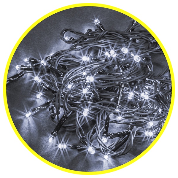 Гирлянда нить 61 816 NGF-S01-140CW-5-8.5m-230-C8-G-IP20 8 режимов, белый, зеленый провод