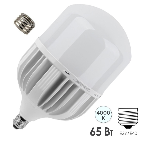 Лампа светодиодная Osram LED HW T 65W/840 4000K 140-265V E27-E40 6500Lm 219x138mm