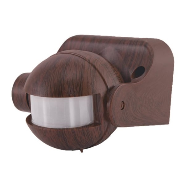 Датчик движения настенный TDM ДДС-02В (1100Вт, 5-480с, 6м, 5+Лк, 180гр IP44 серия Эко венге