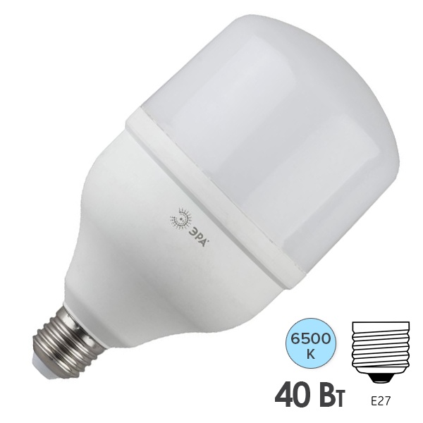 Лампа светодиодная ЭРА LED POWER T120 40W 6500K E27 колокол дневной свет (5056306097980)