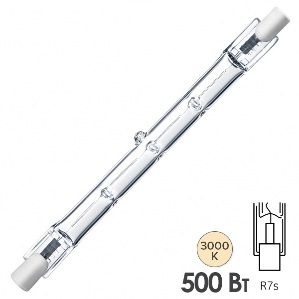 Лампа галогенная линейная Foton HL117 500W R7s 220V 114.2mm