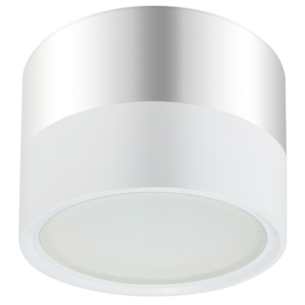 Светильник накладной потолочный ЭРА OL7 под лампу GX53 WH/CH алюминий, белый+хром (217664)