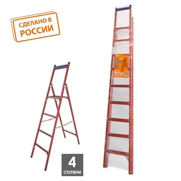 Стремянка диэлектрическая TDM СД-1.5, 4 ступени, высота площадки 1,5 м, до 50 кВ, ЭкспертЭлектрик