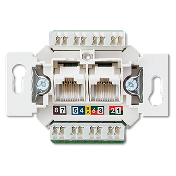 Компьютерная розетка Jung 2-ая 6-й категории UAE неэкранированная механизм