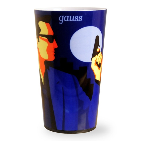 Стакан с LED подсветкой Gauss LCUP James Bond питание от 3 батареек LR44, объем 450мл. 135x80мм