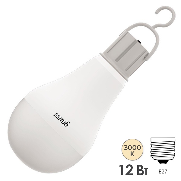Лампа аккумуляторная Gauss LED A80 12W 3000K Е27 900lm с Li-Ion аккумулятором