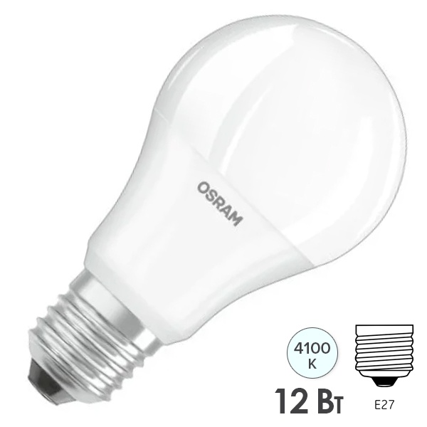 Лампа светодиодная Gauss LED A60 12W 4100K 220V E27 Step DIM холодный свет
