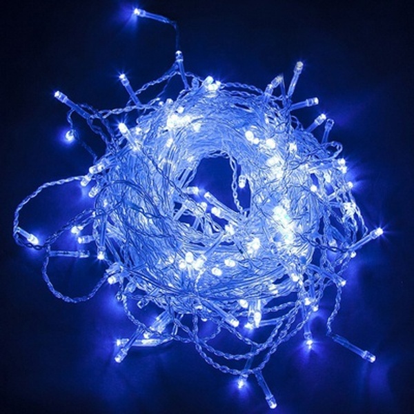 Светодиодная гирлянда Feron CL18 занавес 1,5x1,5м + 3м 230V синий c питанием от сети