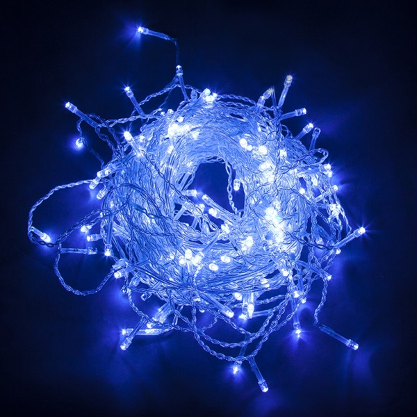 Светодиодная гирлянда Feron CL21 занавес 3x2м + 3м 230V синий c питанием от сети