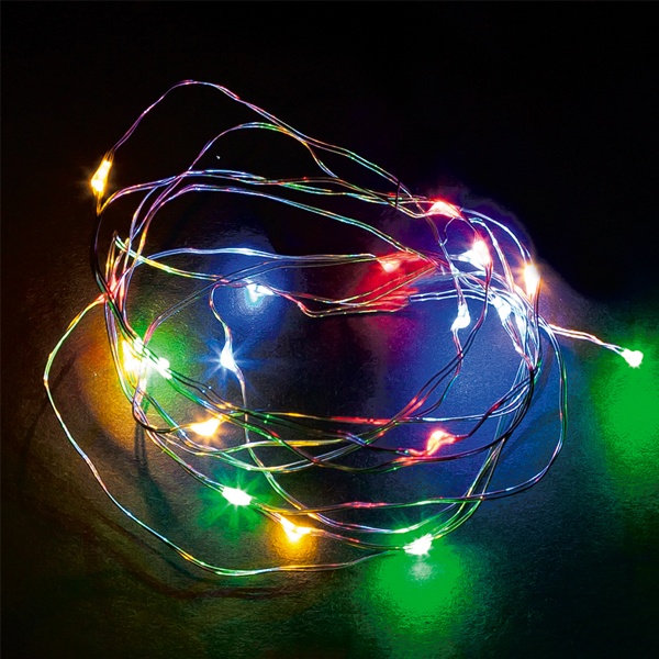 Светодиодная гирлянда Feron CL570 линейная разноцветная 2м + 0.5м с питанием от батареек