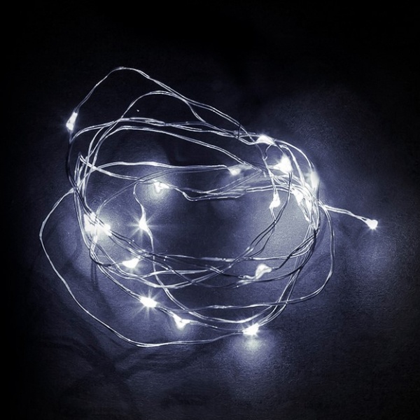 Светодиодная гирлянда Feron CL570 линейная 2м + 0.5м 5000K с питанием от батареек