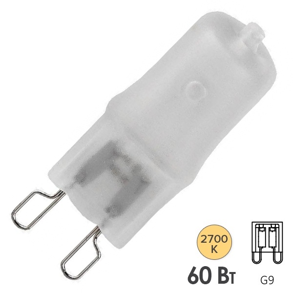 Лампа галогенная капсульная ЭРА JCD 60W 230V G9 FR (5055287103857)