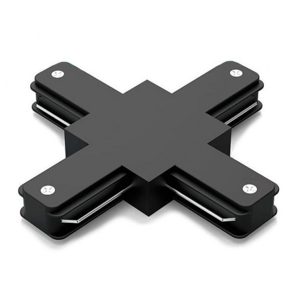 Коннектор Gauss для трековых шинопроводов (+) черный