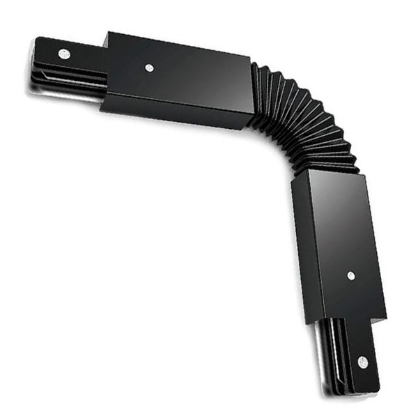 Коннектор Gauss для трековых шинопроводов гибкий (I) черный