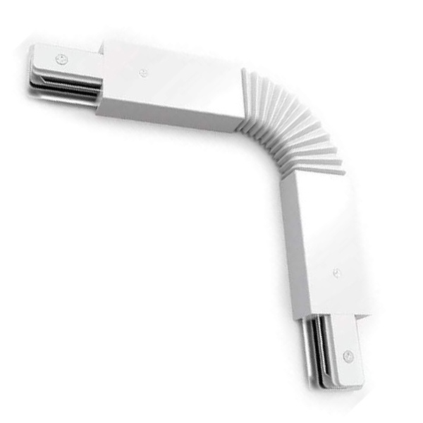 Коннектор Gauss для трековых шинопроводов гибкий (I) белый