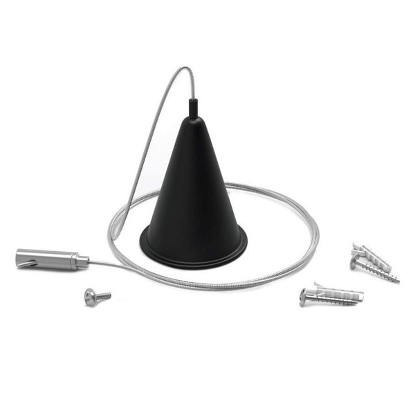 Комплект подвесов для трековых шинопроводов Gauss, цвет черный