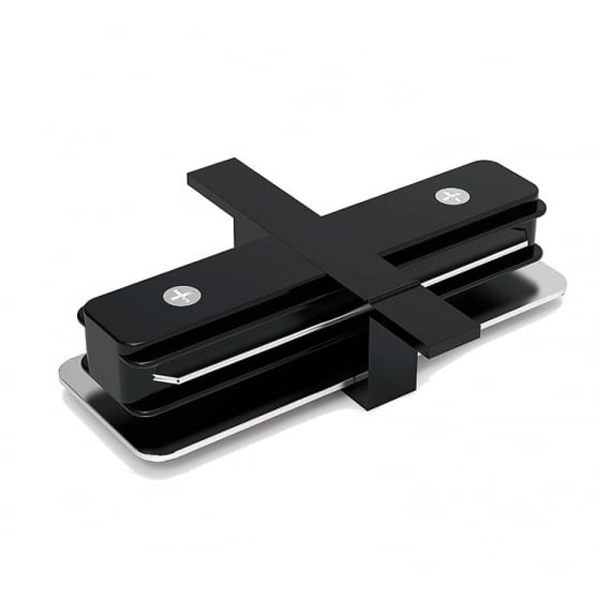 Коннектор Gauss для встраиваемых трековых шинопроводов прямой (I) черный