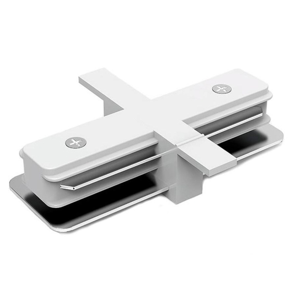 Коннектор Gauss для встраиваемых трековых шинопроводов прямой (I) белый