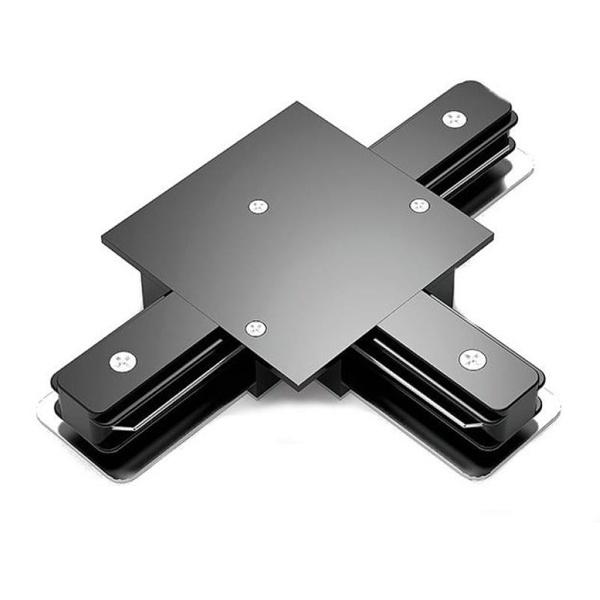 Коннектор Gauss для встраиваемых трековых шинопроводов (T) черный