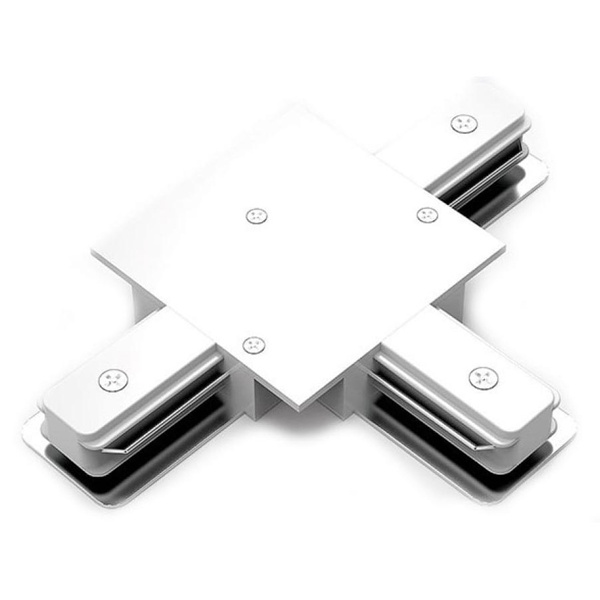 Коннектор Gauss для встраиваемых трековых шинопроводов (T) белый