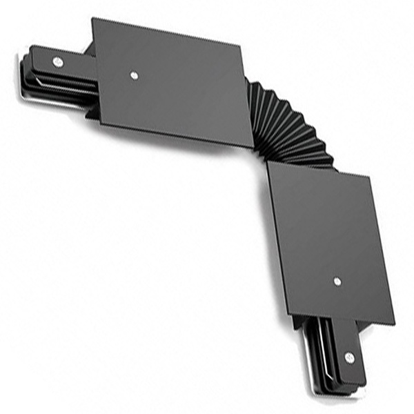 Коннектор Gauss для встраиваемых трековых шинопроводов гибкий (I) черный