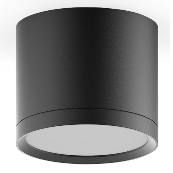 Светильник светодиодный накладной с рассеивателем Gauss HD016 10W (черный) 3000K 88х75, 700лм