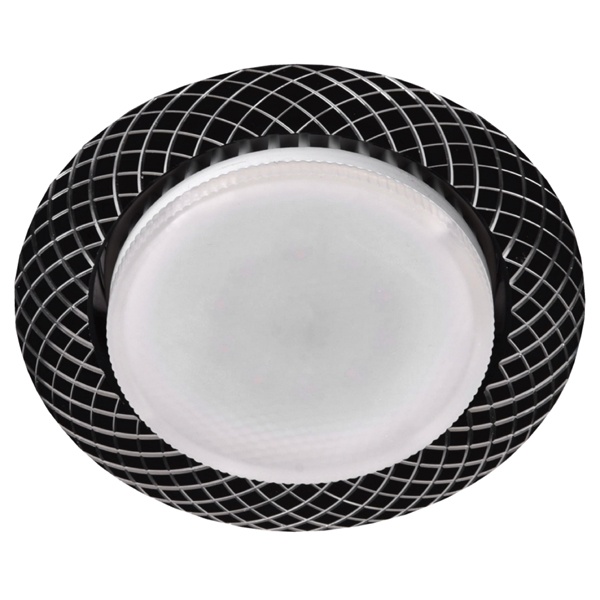 Светильник встраиваемый декоративный ЭРА KL 76 AL/BK/1 черный под лампу GX53 (5056396225126)