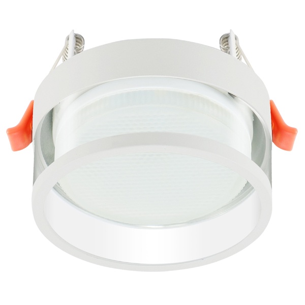 Светильник встраиваемый декоративный ЭРА KL82 WH белый под лампу GX53