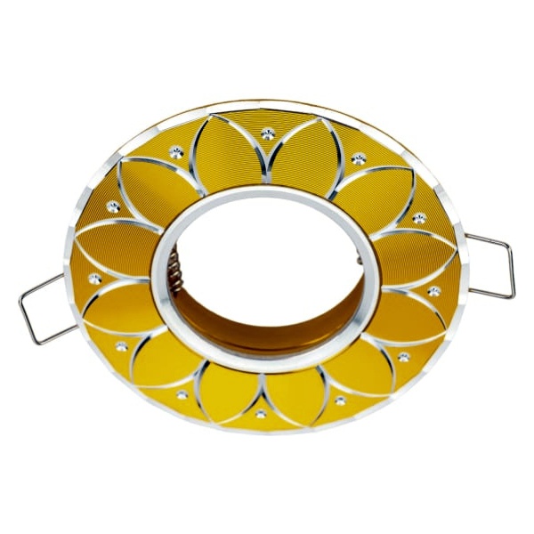 Светильник ЭРА литой алюминевый MR16 12V/220V 50W KL42 SL/GD серебро/золото (5055398657270)