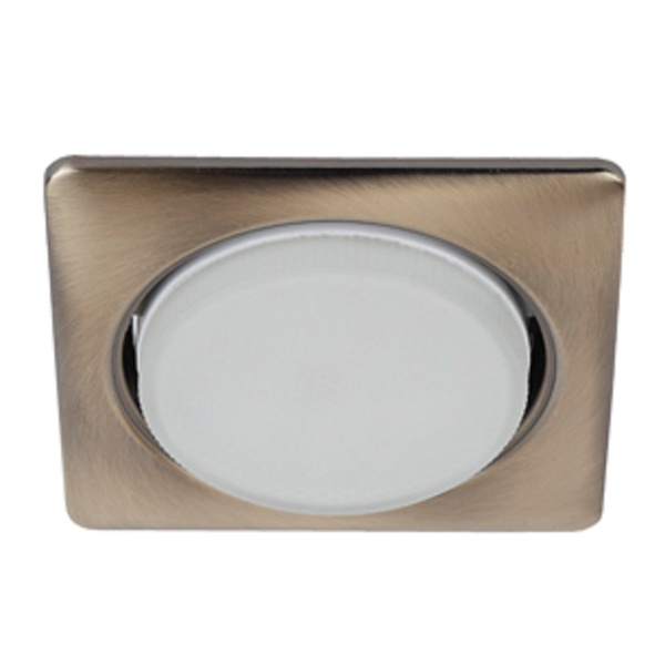 Светильник ЭРА KL71 SB /1 квадратный бронза под лампу Gx53