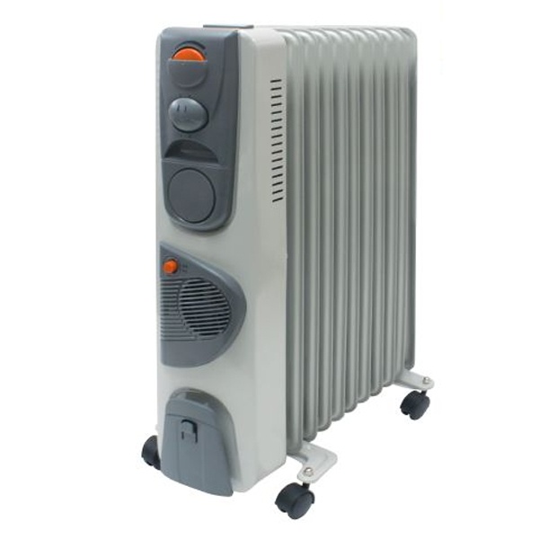 Масляный обогреватель TDM МО-11ТВ, 2500Вт, 11 секций, вентилятор, регулятор мощности, термостат