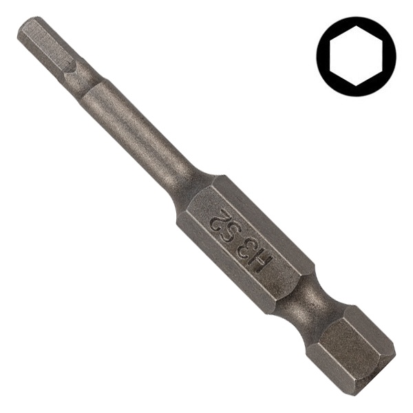 Бита Kranz шестигранная HEX-3х50 мм для шуруповерта (упак. 10 шт.)