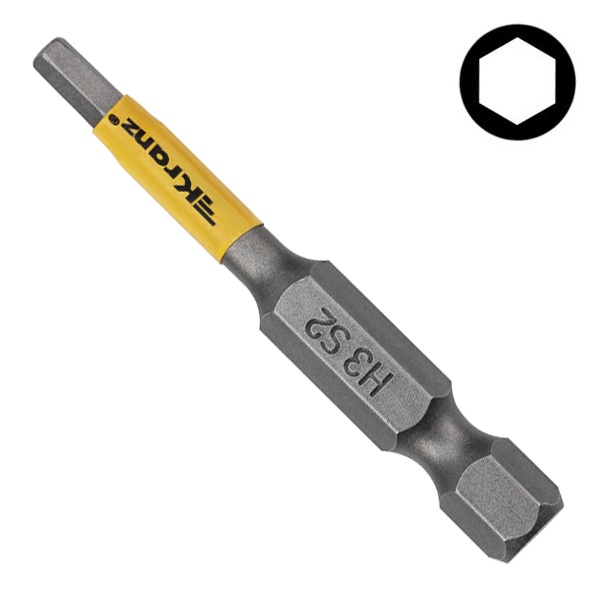 Бита Kranz шестигранная для шуруповерта HEX3х50 мм (2 шт./уп.)