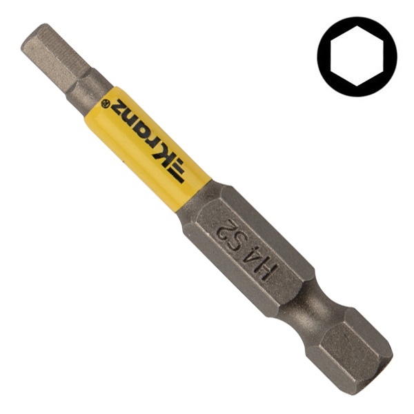 Бита Kranz шестигранная для шуруповерта HEX4х50 мм (2 шт./уп.)