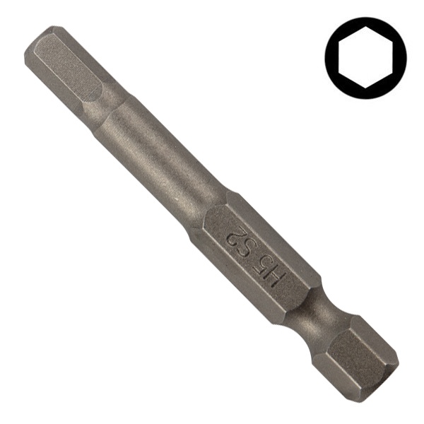 Бита Kranz шестигранная HEX-5х50 мм для шуруповерта (упак 10 шт.)