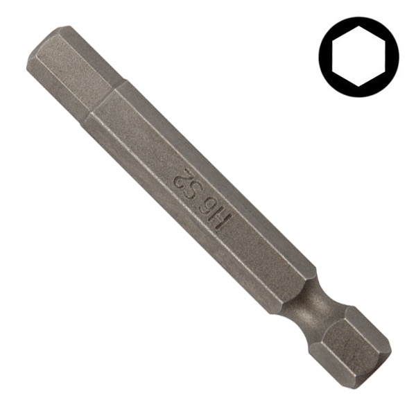 Бита Kranz шестигранная для шуруповерта HEX6х50 мм (2 шт./уп.)