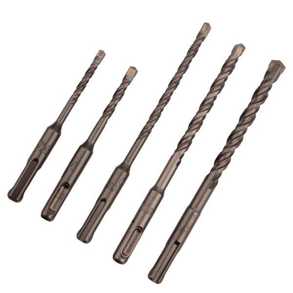 Набор буров по бетону Kranz 5-6х110, 6-8-10х160 мм, 5 шт., в пластиковой коробке SDS Plus