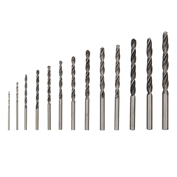 Набор сверл по металлу Kranz (HSS) диаметр 1.5-6.5 мм (13 шт.)