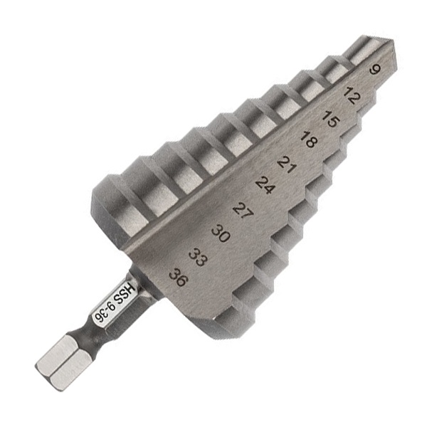 Сверло по металлу ступенчатое Kranz 9,0-36,0 мм 110 mm 62 HRC