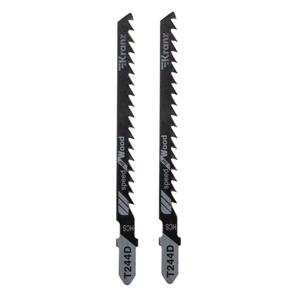 Пилка для электролобзика по дереву T244D 100 мм 6 зубьев на дюйм 8-60 мм фигурный рез (2 шт./уп.)