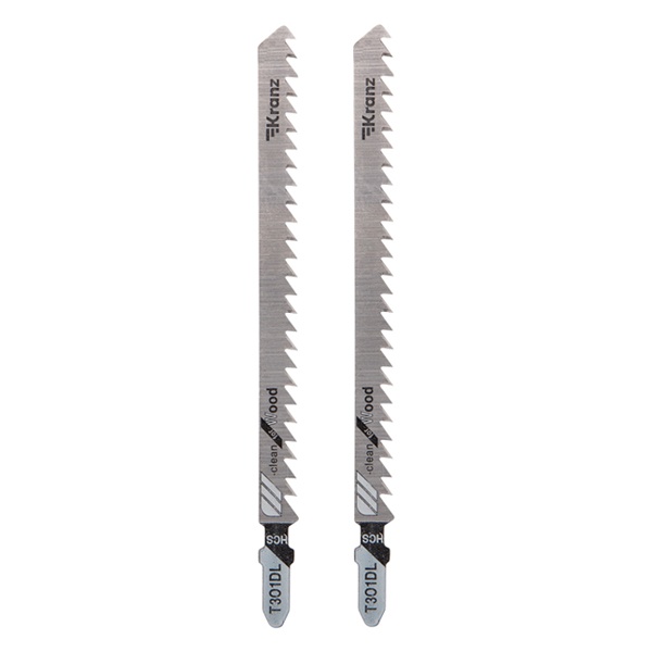 Пилка для электролобзика по дереву Kranz T301DL 132 мм 6 зубьев на дюйм 6-85 мм (2 шт./уп.)