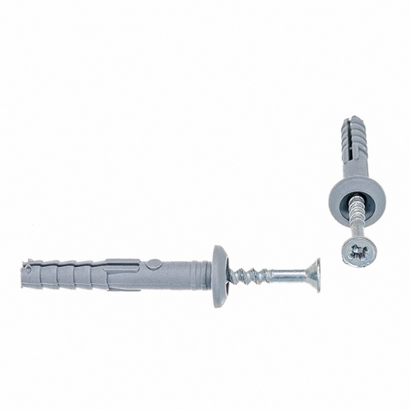 Дюбель-гвоздь Kranz 6х40 грибовидный бортик полипропилен пакет [упаковка 100шт]