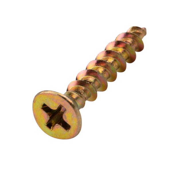 Саморез острый оконный Kranz 4.1х25 желтый цинк короб [500 шт/уп]