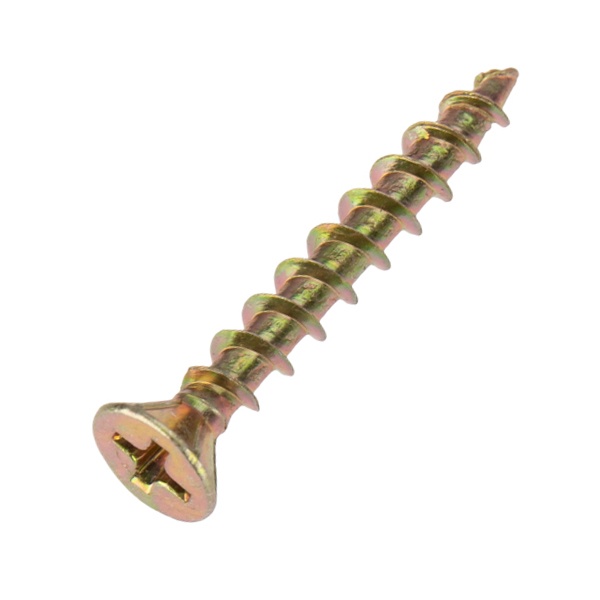 Саморез острый оконный Kranz 4.1х30 желтый цинк короб [500 шт/уп]