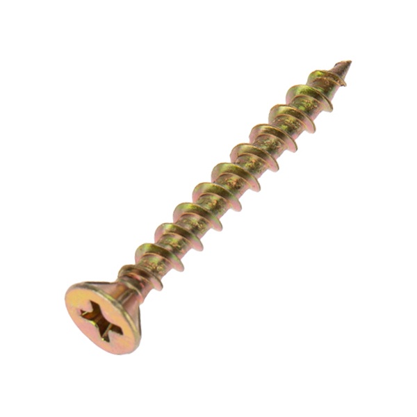 Саморез острый оконный Kranz 4.1х35 желтый цинк короб [500 шт/уп]