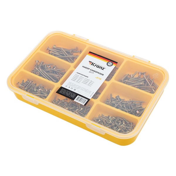Набор саморезов Kranz для ДСП 510 шт.