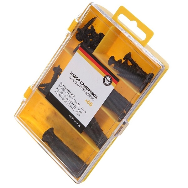 Набор саморезов по дереву Kranz 60 шт.