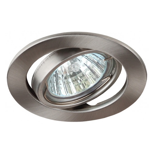 Светильник ЭРА штампованный поворотный ST2A SN MR16 12V/220V 50W сатин никель (5055398625538)