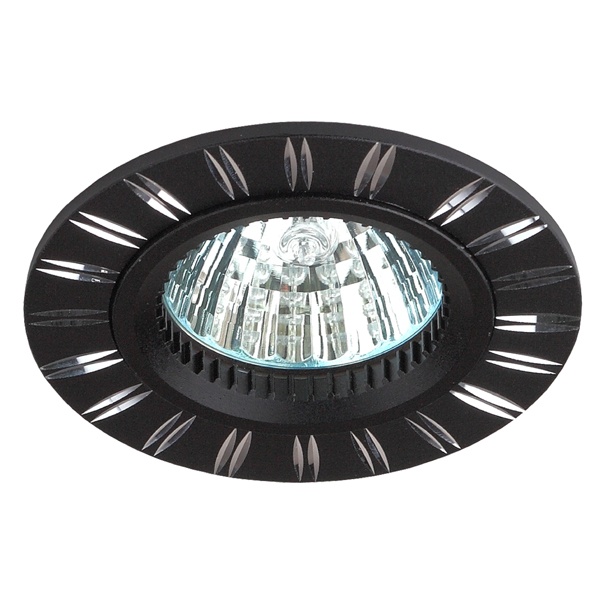 Светильник встраиваемый ЭРА KL33 AL/BK /1 штампованный поворотный MR16 12V 50W сатин никель